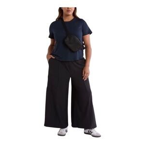 Zella Black In Flight Flowy High Waist Crop Wide Leg Cargo Pants Plus Size 3X